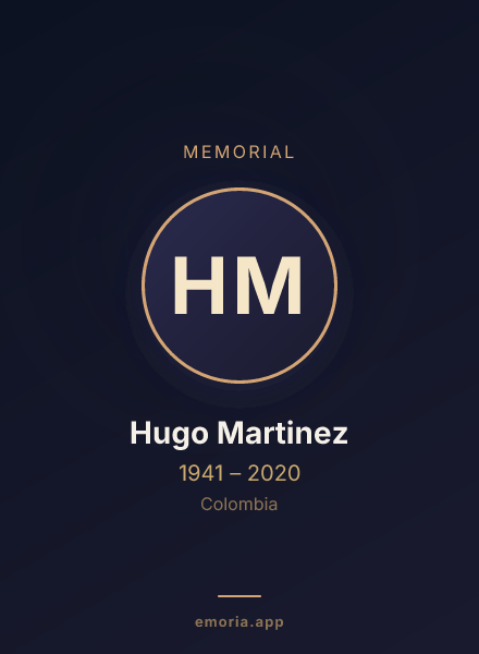 Memorial portrait of Hugo Martinez