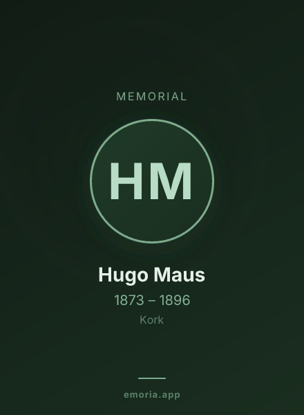 Memorial portrait of Hugo Maus