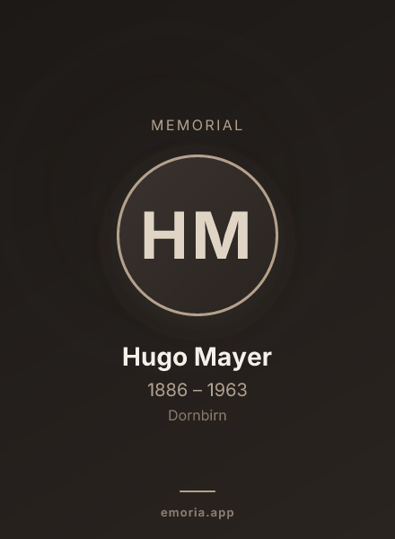 Memorial portrait of Hugo Mayer