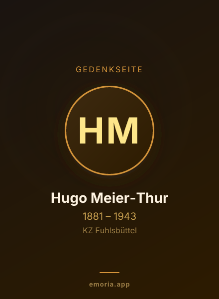 Gedenkportrait von Hugo Meier-Thur