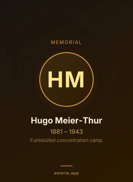 Memorial portrait of Hugo Meier-Thur