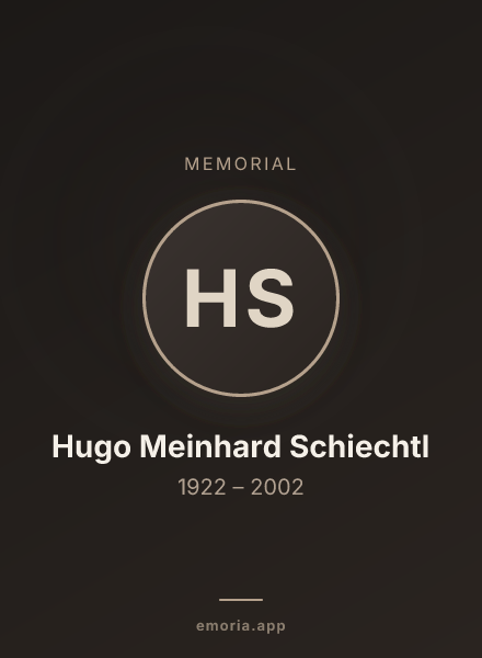 Memorial portrait of Hugo Meinhard Schiechtl