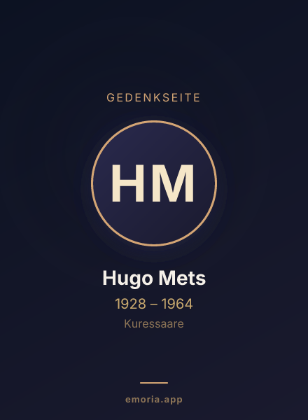 Gedenkportrait von Hugo Mets