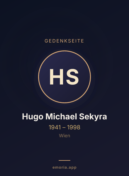 Gedenkportrait von Hugo Michael Sekyra