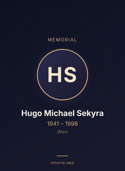Memorial portrait of Hugo Michael Sekyra