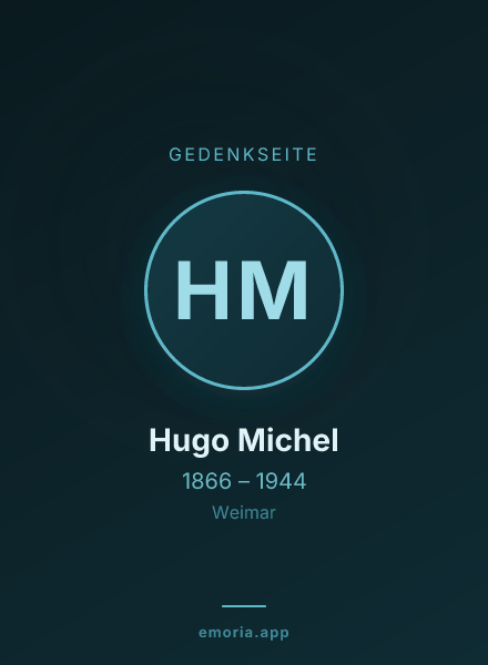 Gedenkportrait von Hugo Michel