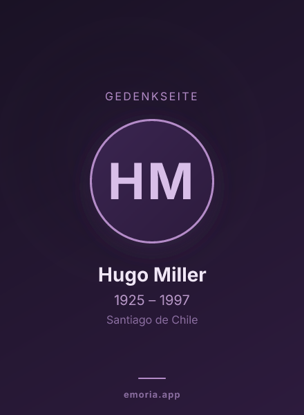 Gedenkportrait von Hugo Miller
