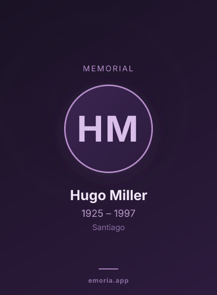 Memorial portrait of Hugo Miller