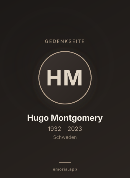 Gedenkportrait von Hugo Montgomery
