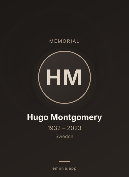 Memorial portrait of Hugo Montgomery
