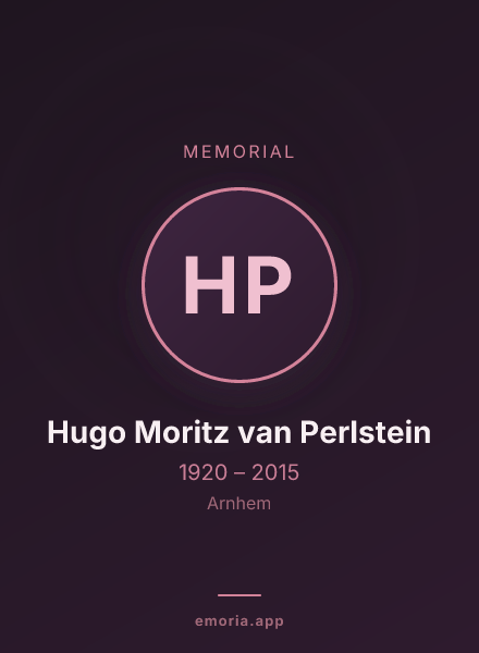 Memorial portrait of Hugo Moritz van Perlstein
