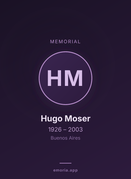 Memorial portrait of Hugo Moser