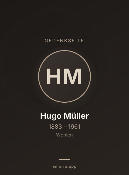 Gedenkportrait von Hugo Müller