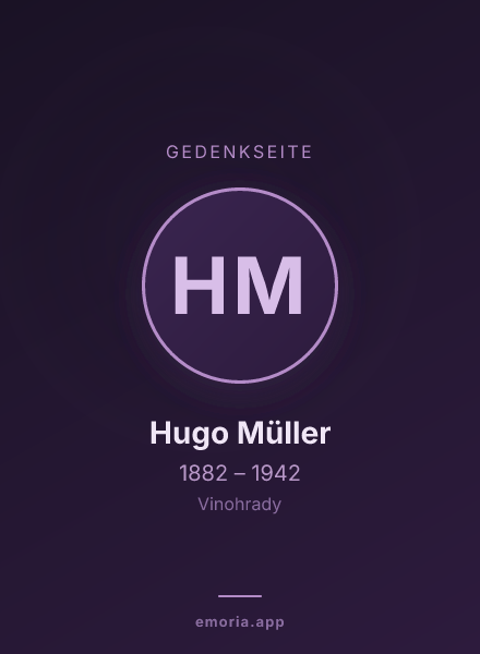Gedenkportrait von Hugo Müller