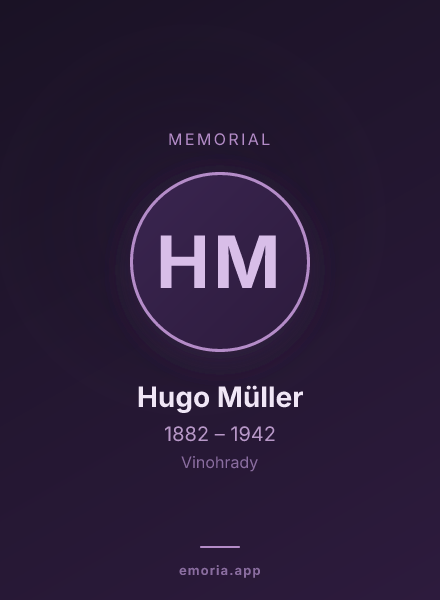 Memorial portrait of Hugo Müller