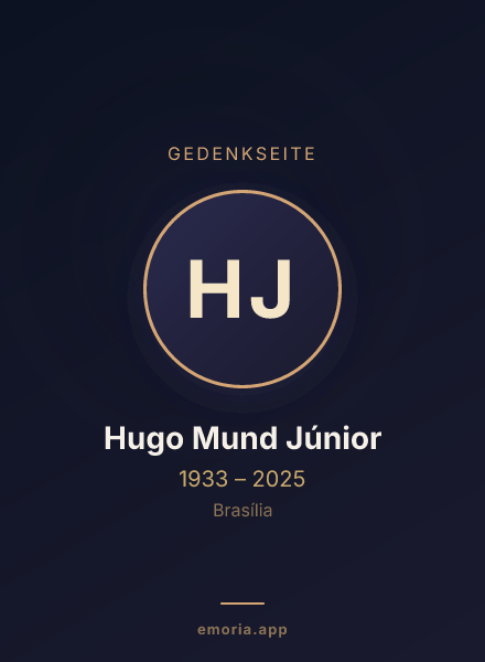 Gedenkportrait von Hugo Mund Júnior