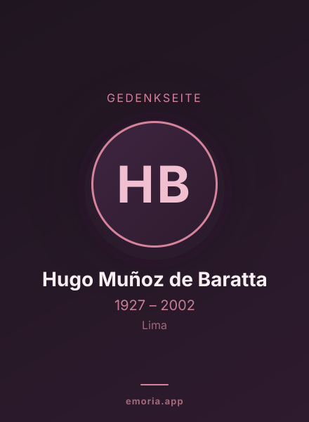 Gedenkportrait von Hugo Muñoz de Baratta