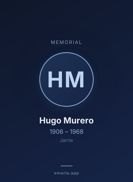 Memorial portrait of Hugo Murero