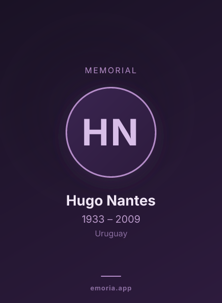 Memorial portrait of Hugo Nantes