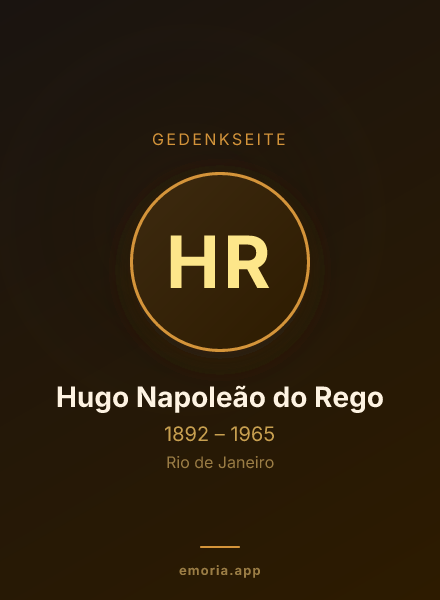 Gedenkportrait von Hugo Napoleão do Rego