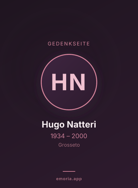 Gedenkportrait von Hugo Natteri
