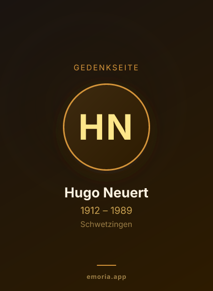 Gedenkportrait von Hugo Neuert