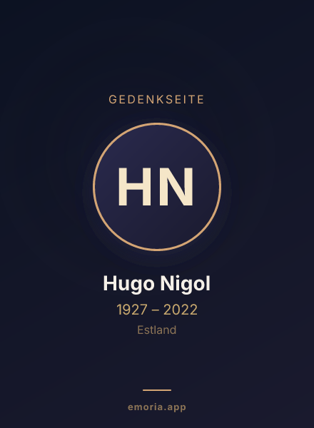 Gedenkportrait von Hugo Nigol