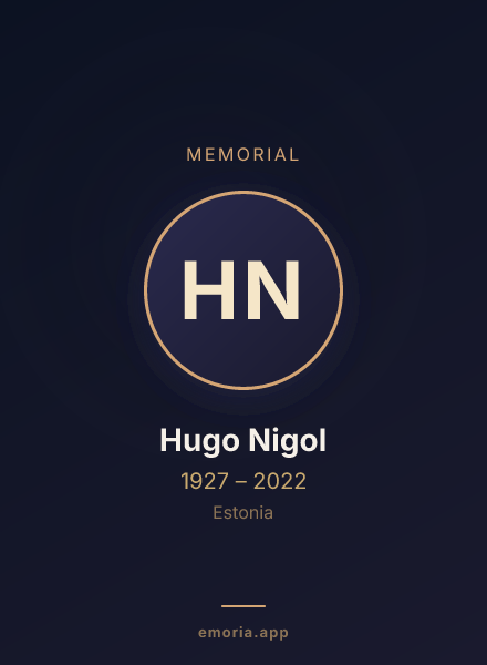 Memorial portrait of Hugo Nigol