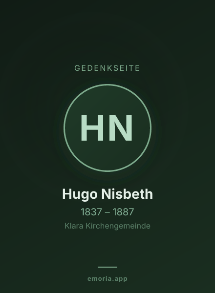 Gedenkportrait von Hugo Nisbeth
