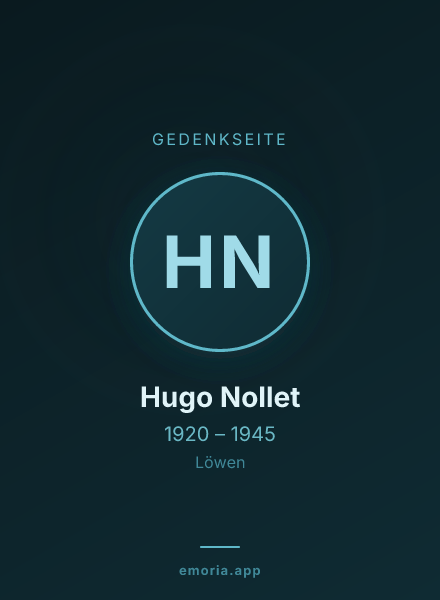 Gedenkportrait von Hugo Nollet