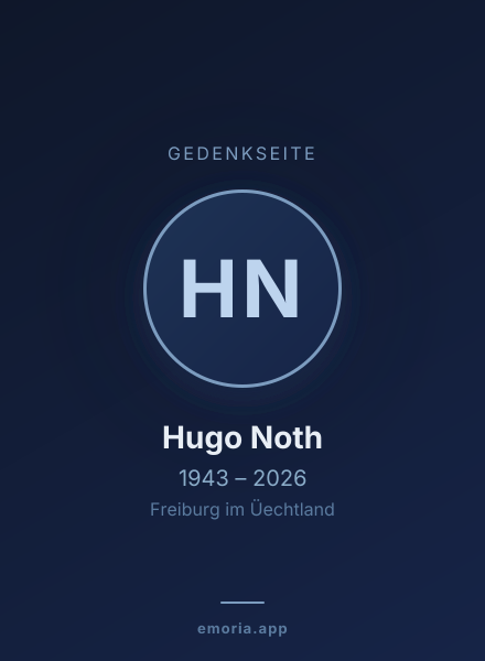 Gedenkportrait von Hugo Noth