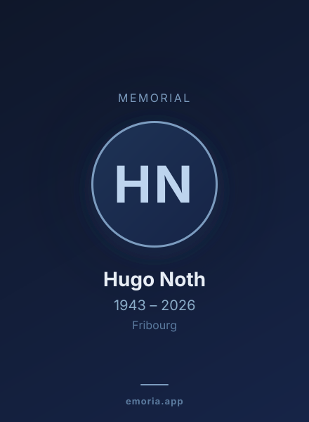 Memorial portrait of Hugo Noth