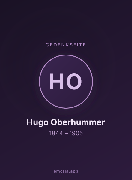 Gedenkportrait von Hugo Oberhummer