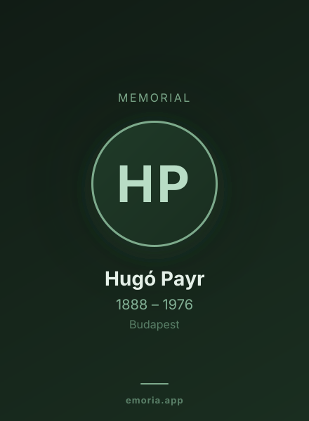 Memorial portrait of Hugó Payr
