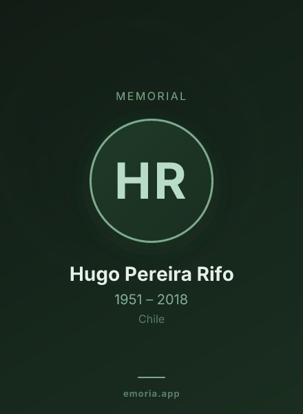 Memorial portrait of Hugo Pereira Rifo