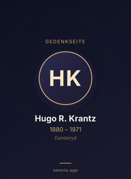 Gedenkportrait von Hugo R. Krantz