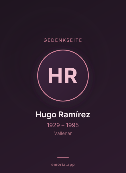 Gedenkportrait von Hugo Ramírez