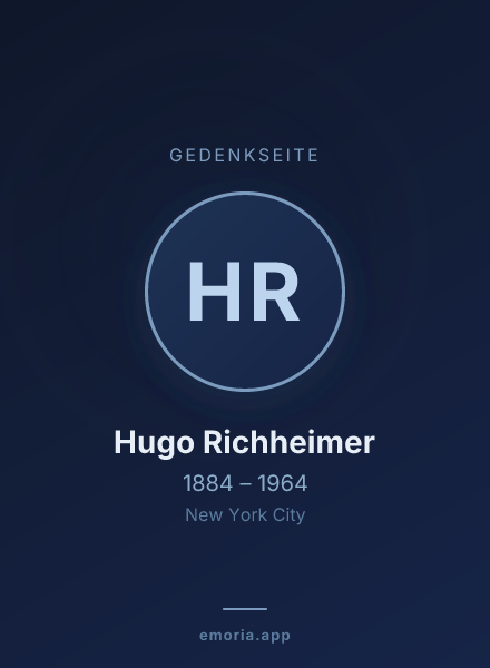 Gedenkportrait von Hugo Richheimer