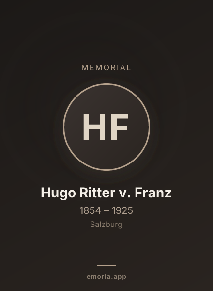 Memorial portrait of Hugo Ritter v. Franz