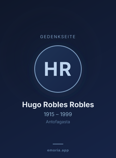 Gedenkportrait von Hugo Robles Robles