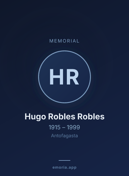 Memorial portrait of Hugo Robles Robles
