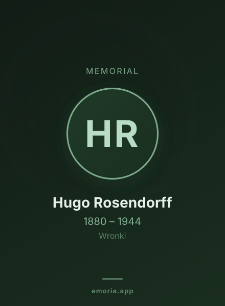 Memorial portrait of Hugo Rosendorff