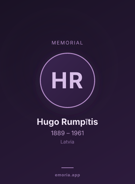 Memorial portrait of Hugo Rumpītis