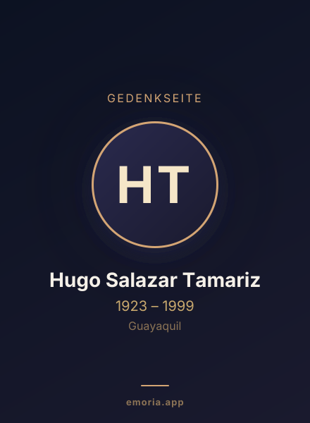 Gedenkportrait von Hugo Salazar Tamariz
