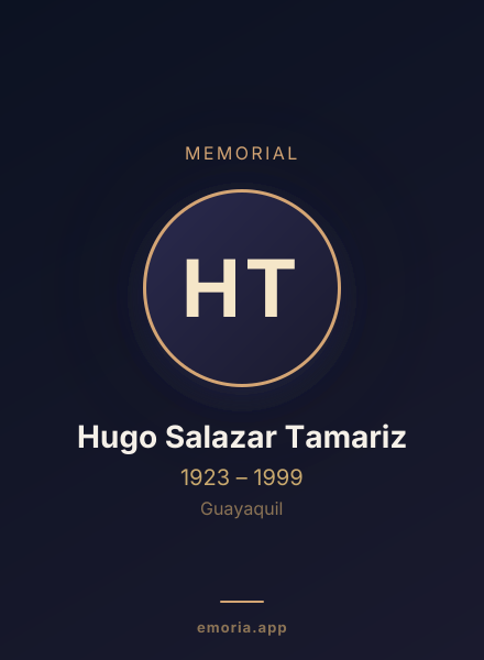 Memorial portrait of Hugo Salazar Tamariz