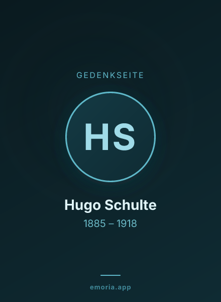 Gedenkportrait von Hugo Schulte