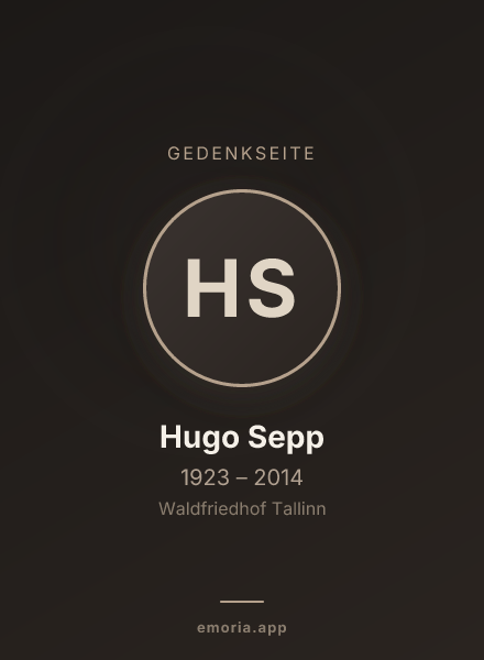 Gedenkportrait von Hugo Sepp