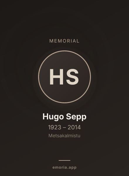 Memorial portrait of Hugo Sepp