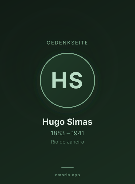 Gedenkportrait von Hugo Simas