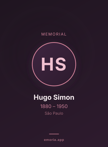 Memorial portrait of Hugo Simon